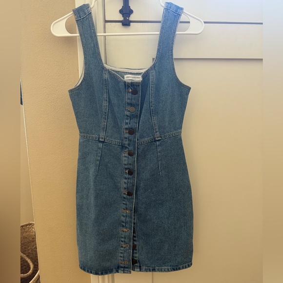 UO Button-Down Denim Mini Dress - Picture 3 of 7